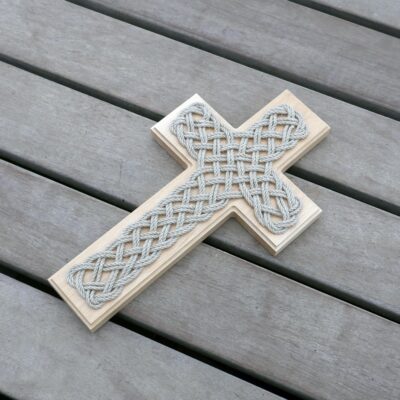Rope cross wall hanging